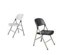 Bolero Foldaway Utility Chairs Black (2 pack)