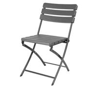 Bolero Folding PE Chairs Grey Wood Effect, Pack of 2 | Saves vital storage space with a collapsible design; wipe-clean material ensures rapid turnaround in commercial settings.