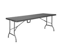 Bolero Rattan Rectangular Centre Folding Table Black 6ft