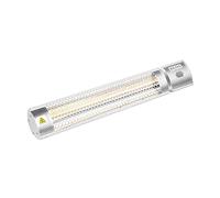 Bolero Hanging Electric Patio Heater IP55, Silver | Heats up in just 2 seconds with a remote control, dual power levels, and forward-projecting mirror reflectors.