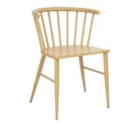 Bolero Harrowdene Metal Side Chairs Wood Effect (Pack of 2)