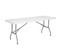 Bolero HDPE Rectangular Folding Table 6ft 1821 x 760mm, White