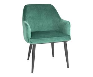 Bolero Lia Velvet Effect Armchairs Dark Green (2 Pack) FX070