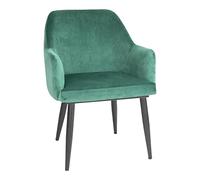 Bolero Lia Velvet Effect Armchairs FX070 (2 Pack), Dark Green