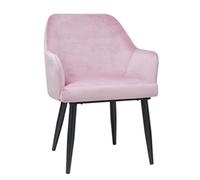 Bolero Lia Velet Effect Chairs Dusty Pink (Pack 2)