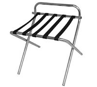 Bolero Luggage Rack | Folds flat to save space when stored, holding up to 25kg with a raised back to prevent wall damage and plastic feet.