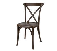 Bolero Manhattan Cross Back Resin Chair Dark Effect, Set 4