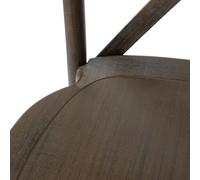 Bolero Manhattan Cross-Back Resin Chairs Dark Wood Effect, Pack of 4