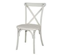 Bolero Manhattan Cross-Back Resin Chairs Limewash (4 Pack)