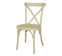 Bolero Manhattan Cross-Back Resin Chairs Natural (4 Pack)