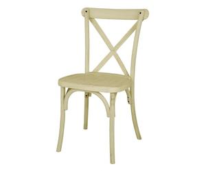 Bolero Manhattan Cross Back Resin Chairs Natural, Set 4