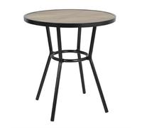 Bolero Marston Round Outdoor Table Black - 700mm