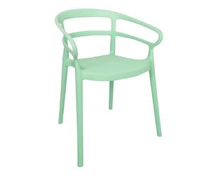 Bolero Mateo Plastic Stackable Café Chairs Mint Green (2 pack) DX981