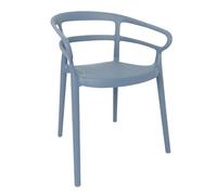 Bolero Mateo Plastic Stackable Café Chairs Slate Blue (2 pack) DX980