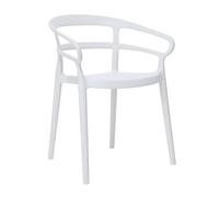 Bolero Mateo Plastic Stackable Café Chairs White (2 Pack) DX979