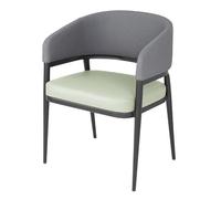 Bolero Meridian Upholstered Dining Armchairs (2 Pack), Pistachio Grey