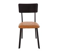 Bolero Metal & PU Side Chair Vintage Camel (4 Pack)