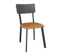 Bolero Metal & PU Side Chair Vintage Camel (Pack 4) - DR300