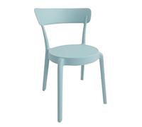 Bolero Mila Café Chairs Icy Blue (2 pack)
