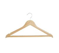 Bolero Natural Wooden Hangers (10 Pack) - Clothes, Trousers, Coat Hangers FU399