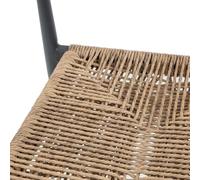 Bolero Eden PE Twist Rattan Outdoor Bar Stool Natural, Set 2