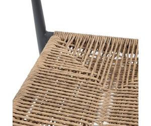 Bolero Outdoor Bar Stools Eden PE Twist Rattan, Natural, 2 Pack
