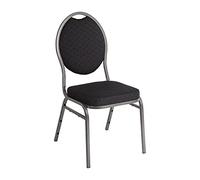 Bolero Oval Back Banquet Chair Black for Hotels and 900X430X530mm 4pc