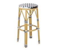 Bolero Parisian Style PE Rattan Bar Stools Black (Set 2
