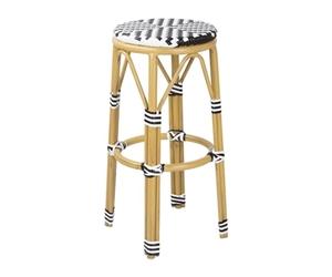 Bolero Parisian Style PE Rattan Bar Stools Black (2 Pack)