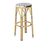 Bolero Parisian Style PE Rattan Bar Stools Black (Set 2