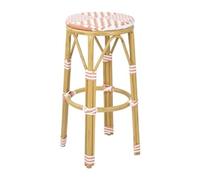 Bolero Parisian Style PE Rattan Bar Stools Coral, Set 2