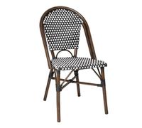 Bolero Parisian Style PE Rattan Chair Black Dot Mix (2 Pack)