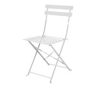 Bolero Pavement Style Steel Chairs Grey for Indoor and Outdoor 800X387X471mm 2pc