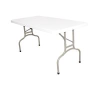 Bolero PE Rectangular Folding Table White 5ft (Single) - U544