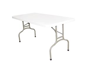 Bolero PE Rectangular Folding Table White 5ft (Single) - U544