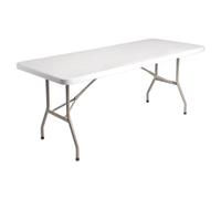Bolero PE Rectangular Folding Table White 6ft (Single) - U579