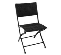 Bolero PE Wicker Folding Chairs with Steel Frame 460mm in Height Pack of 2