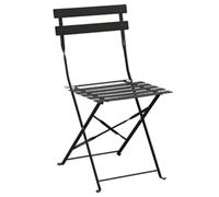 Bolero Perth Black Pavement Style Steel Folding Chairs (2 Pack)
