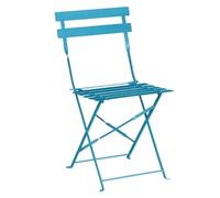 Bolero Perth Blue Pavement Style Steel Folding Chairs (2 pack)