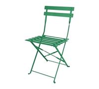 Bolero Perth Forest Green Pavement Style Steel Folding Chairs (2 Pack)