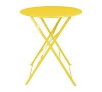 Bolero Perth Pavement Style Round Table Mellow Yellow, 600 mm