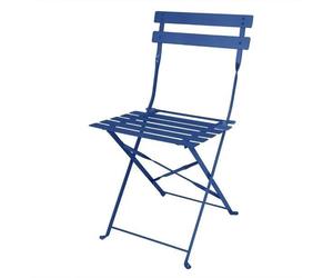 Bolero Perth Pavement Style Folding Chairs - Dark Navy (Set 2)