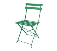 Bolero Perth Pavement Style Steel Folding Chairs Forest Green, Set 2