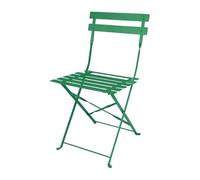 Bolero Perth Pavement Style Steel Folding Chairs Forest Green, Set 2