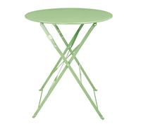 Bolero Perth Steel Pavement Style Round Table 600mm, Light Green
