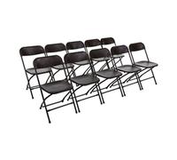 Bolero Polypropylene Folding Chairs Black (10 Pack)