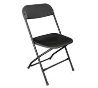 Bolero PP Folding Chairs in Black - UV and Rain Resistant - Pack of 10