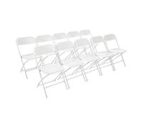 Bolero PP Folding Chairs White (10 pack)