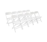 Bolero PP Folding Chairs White (10 pack) - Celebrations, Wedding, Parties Chair Set GD387