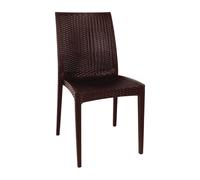 Bolero PP Rattan Bistro Side Chairs Brown (Pack of 4) - GR361